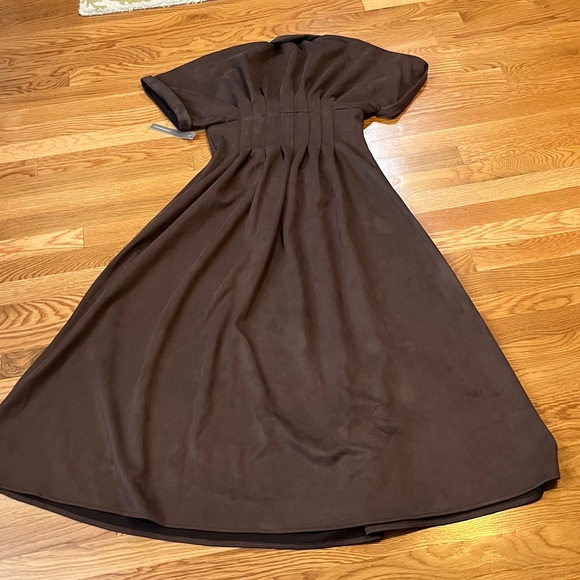 Anthropologie x Exquise The Tobie Faux-Suede Shirt Dress Size Small NWT - Picture 14 of 14